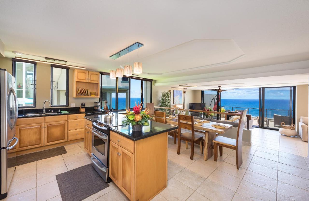 Puu Poa Ocean Bluff Condo, Incredible Views, Walk To Beaches, Pool & Tennis Princeville Exterior photo